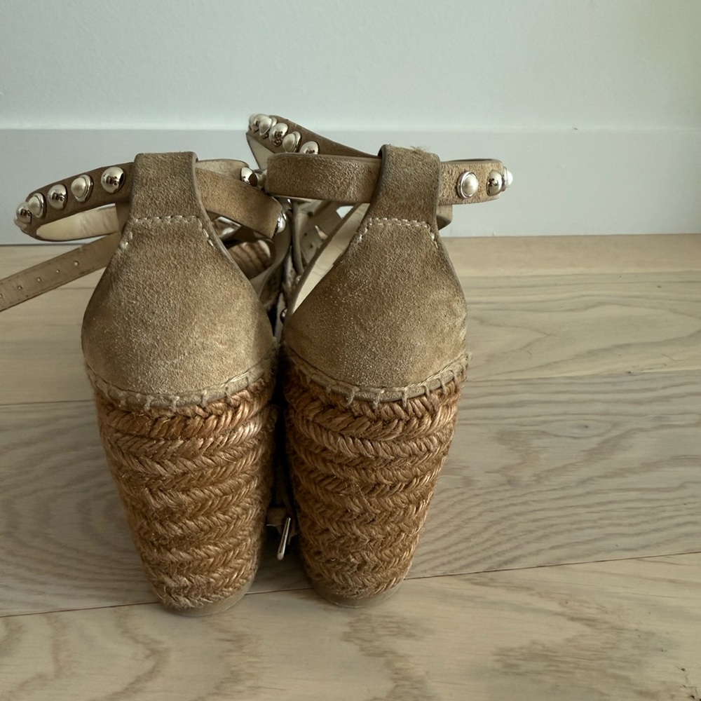 JIMMY CHOO
Danica Embellished Suede Espadrille Platform Wedges - Picture 7 of 10